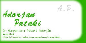 adorjan pataki business card